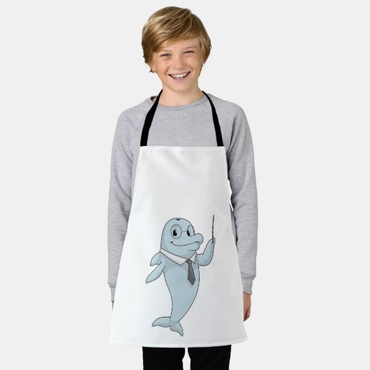 Dolphin als leraar met pointer schort (Gedragen)