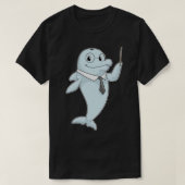 Dolphin als leraar met pointer t-shirt (Design voorkant)