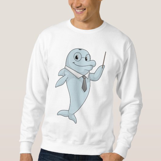 Dolphin als leraar met pointer trui (Voorkant)