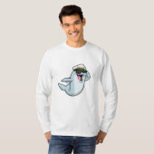 Dolphin als politieman met pet van politie t-shirt (Voorkant volledig)