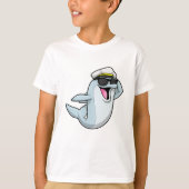 Dolphin als politieman met pet van politie t-shirt (Voorkant)