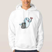 Dolphin als schoonmaakmiddel met vuilniszak hoodie (Voorkant)