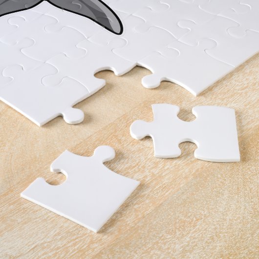 Dolphin als secretaris met Stack of paper Legpuzzel (Zijkant)