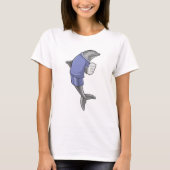 Dolphin als secretaris met Stack of paper T-shirt (Voorkant)