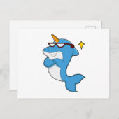 Dolphin als Unicorn met Glasses.PNG Briefkaart (Voorkant / Achterkant)