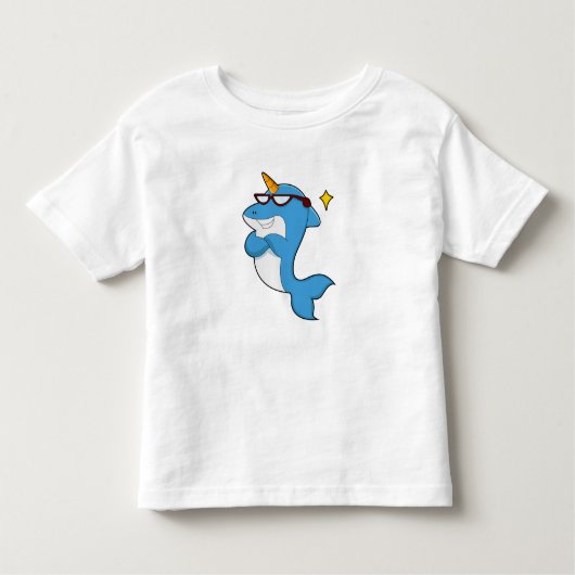 Dolphin als Unicorn met Glasses.PNG Kinder Shirts (Voorkant)