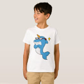 Dolphin als Unicorn met Glasses.PNG T-shirt (Voorkant volledig)