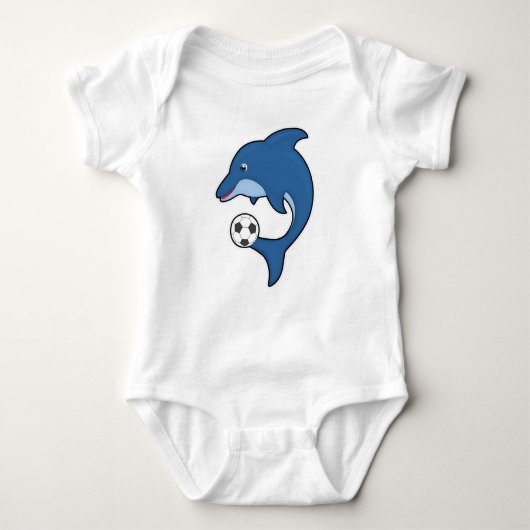 Dolphin als voetbalspeler met Voetbal Romper (Voorkant)