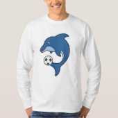 Dolphin als voetbalspeler met Voetbal T-shirt (Voorkant)