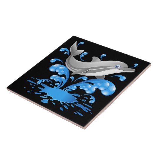 Dolphin animatieontwerp tegeltje (Zijkant)