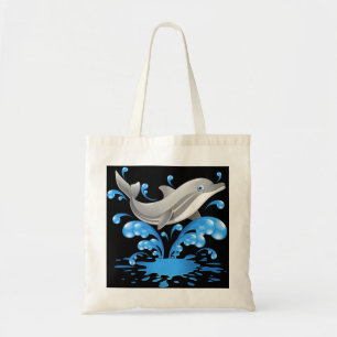 Dolphin animatieontwerp tote bag