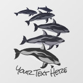 Dolphin Art Decal personaliseren Dolphin Window Cl (Vel)