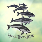 Dolphin Art Decal personaliseren Dolphin Window Cl (Vel 3)