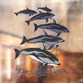 Dolphin Art Decal personaliseren Dolphin Window Cl (Vel 2)