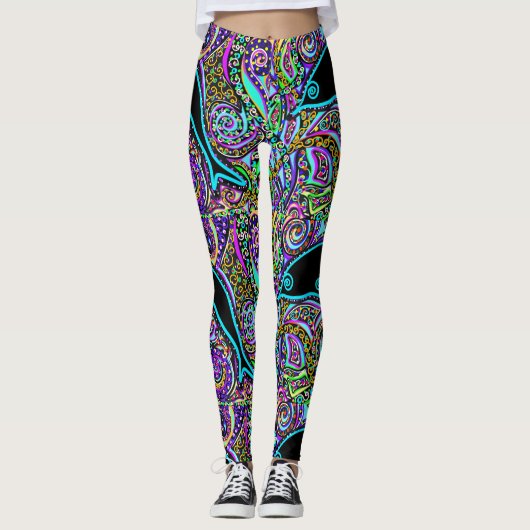 Dolphin Art Design Leggings (Voorkant)