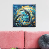 Dolphin Art Print (Insitu (Woonkamer))