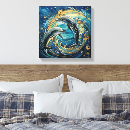 Dolphin Art Print (Insitu (Slaapkamer))
