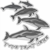 Dolphin Art Stickers - Aangepaste Dolphin Decalen (Voorkant)