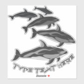 Dolphin Art Stickers - Aangepaste Dolphin Decalen (Vel)
