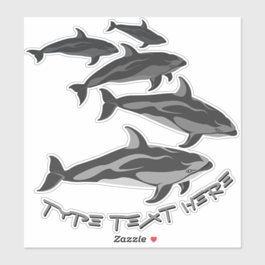 Dolphin Art Stickers - Aangepaste Dolphin Decalen (Vel)