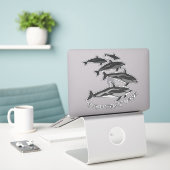 Dolphin Art Stickers - Aangepaste Dolphin Decalen (Laptop op bureau)