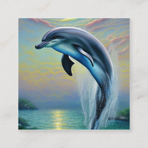 Dolphin Art Vierkante Visitekaartje