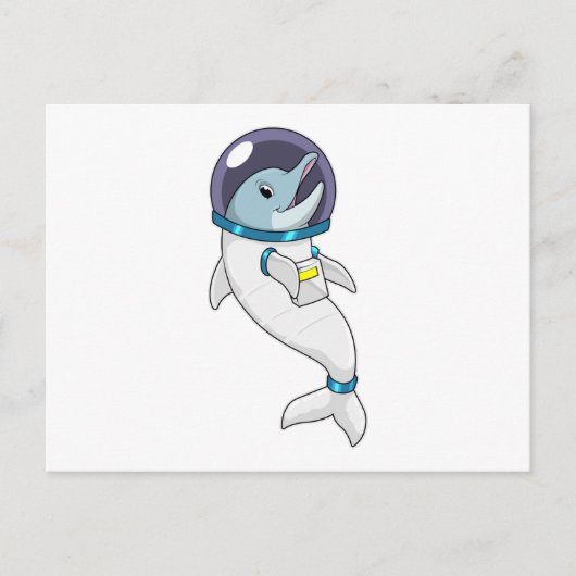 Dolphin as Astronaut in Costume Briefkaart (Voorkant)