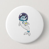 Dolphin as Astronaut in Costume Ronde Button 7,6 Cm (Voorkant)