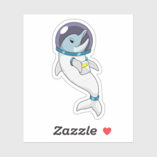 Dolphin as Astronaut in Costume Sticker