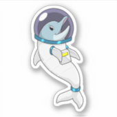 Dolphin as Astronaut in Costume Sticker (Voorkant)