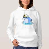 Dolphin as Captain with Hat Hoodie (Voorkant)