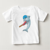 Dolphin at Cricket with Cricket bat (Voorkant)
