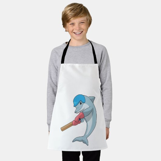 Dolphin at Cricket with Cricket bat Schort (Gedragen)