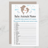 Dolphin Baby Animals Name Game (Voorkant / Achterkant)