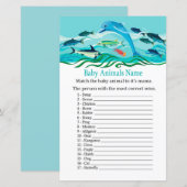 Dolphin Baby Animals Name Game (Voorkant / Achterkant)