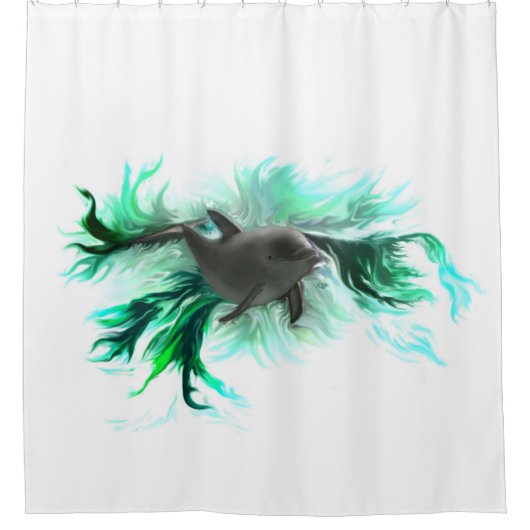 Dolphin Baby Douchegordijn (Voorkant)