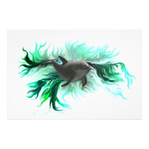 Dolphin Baby Foto Afdruk