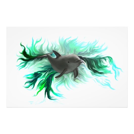 Dolphin Baby Foto Afdruk (Voorkant)