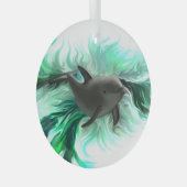 Dolphin Baby Glas Ornament (Voorkant Rechts)