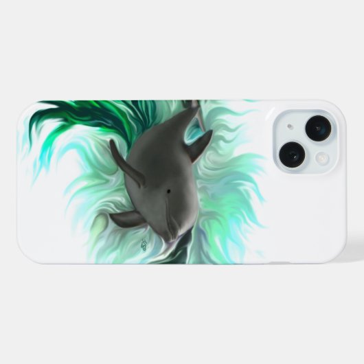 Dolphin Baby iPhone Hoesje (Achterkant horizontaal)
