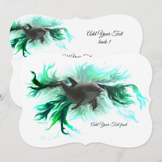 Dolphin Baby Kaart (Voorkant / Achterkant)