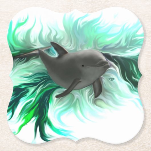 Dolphin Baby Kartonnen Onderzetters (Voorkant)