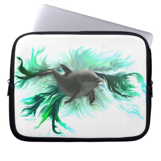 Dolphin Baby Laptop Sleeve (Voorkant)