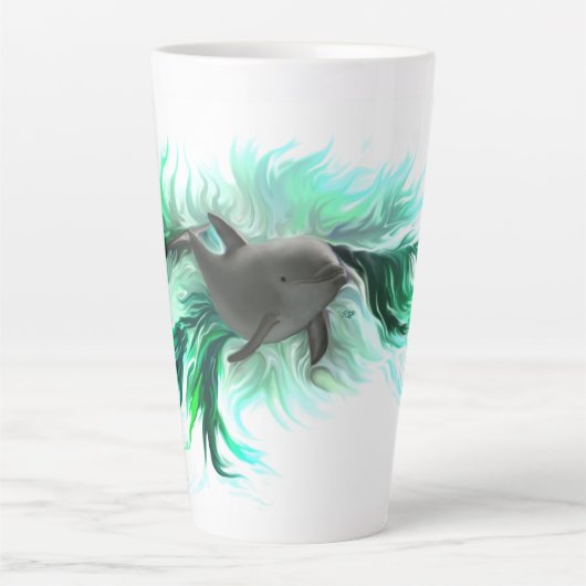Dolphin Baby Latte Mok (Voorkant)