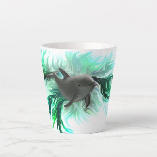 Dolphin Baby Latte Mok (Voorkant)