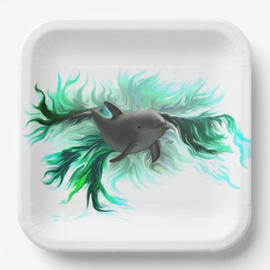 Dolphin Baby Papieren Bordje (Voorkant)