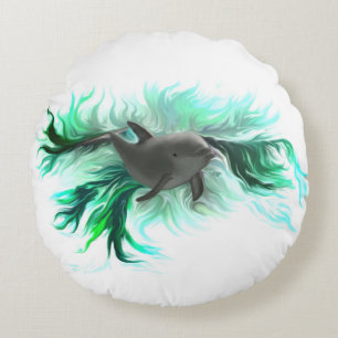 Dolphin Baby Rond Kussen