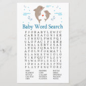 Dolphin Baby shower Word Search Game (Voorkant)