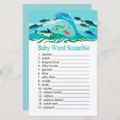Dolphin Baby word scramble game (Voorkant / Achterkant)
