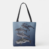 Dolphin Bags Pacific White Sided Dolphin Canvas ta Tote Bag (Achterkant)